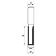 Frez trzpieniowy CNC PREMIUM prosty dwupłytkowy z łożyskiem dolnym 9,5x38x8 mm (FT909-0908-0001)